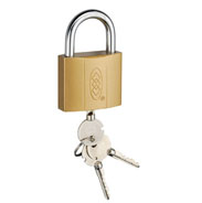 BRASS PAINTED IRON PADLOCK OFCENTER CROSS KEY product