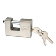 ELECTROPLATED HALF ARMORED RECTANGULAR IRON PADLOCK product