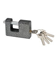 PLASTIC PAINTED HALF ARMORED RECTANGULAR IRON PADLOCK product